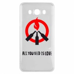 Чехол для Samsung J7 2016 All you need is love (Коктейль Молотова) - PrintSalon