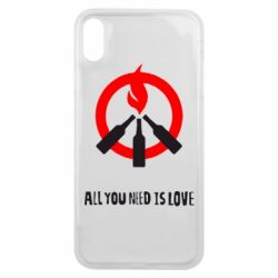 Чехол для iPhone Xs Max All you need is love (Коктейль Молотова) - PrintSalon