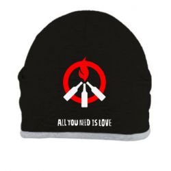 Шапка All you need is love (Коктейль Молотова) - PrintSalon