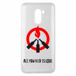 Чехол для Xiaomi Pocophone F1 All you need is love (Коктейль Молотова)