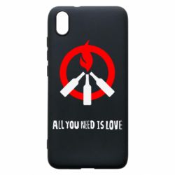 Чехол для Xiaomi Redmi 7A All you need is love (Коктейль Молотова) - PrintSalon