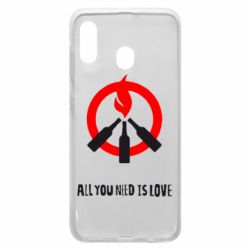 Чехол для Samsung A20 All you need is love (Коктейль Молотова) - PrintSalon