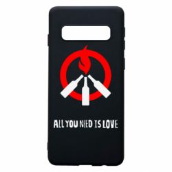 Чехол для Samsung S10 All you need is love (Коктейль Молотова) - PrintSalon