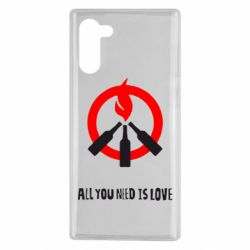 Чехол для Samsung Note 10 All you need is love (Коктейль Молотова) - PrintSalon