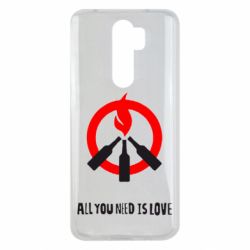 Чехол для Xiaomi Redmi Note 8 Pro All you need is love (Коктейль Молотова) - PrintSalon