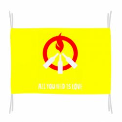 Флаг All you need is love (Коктейль Молотова) - PrintSalon