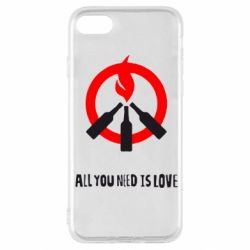 Чехол для iPhone SE 2020 All you need is love (Коктейль Молотова) - PrintSalon