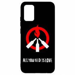 Чехол для Samsung A02s/M02s All you need is love (Коктейль Молотова) - PrintSalon