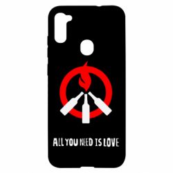 Чехол для Samsung A11/M11 All you need is love (Коктейль Молотова) - PrintSalon