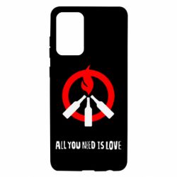 Чехол для Samsung A72 5G All you need is love (Коктейль Молотова)