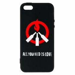 Чехол для iPhone5/5S/SE All you need is love (Коктейль Молотова) - PrintSalon