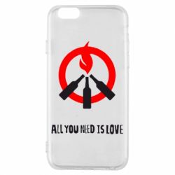 Чехол для iPhone 6/6S All you need is love (Коктейль Молотова) - PrintSalon