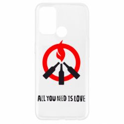 Чехол для Oppo A52/A72/A92 All you need is love (Коктейль Молотова) - PrintSalon