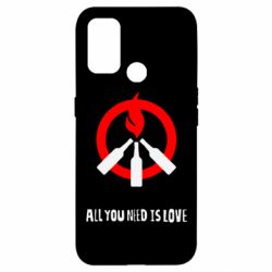 Чехол для Oppo A53/A32/A33 All you need is love (Коктейль Молотова) - PrintSalon