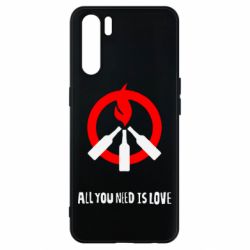 Чехол для Oppo A91/Reno3 All you need is love (Коктейль Молотова) - PrintSalon