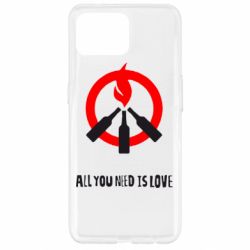 Чехол для Oppo Reno 4 Lite All you need is love (Коктейль Молотова) - PrintSalon