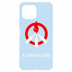 Чехол для Xiaomi Mi11 Lite All you need is love (Коктейль Молотова) - PrintSalon