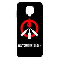Чехол для Xiaomi Redmi Note 9S/9Pro/9Pro Max All you need is love (Коктейль Молотова) - PrintSalon