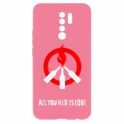 Чехол для Xiaomi Redmi 9 All you need is love (Коктейль Молотова) - PrintSalon