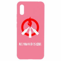 Чехол для Xiaomi Redmi 9a All you need is love (Коктейль Молотова) - PrintSalon