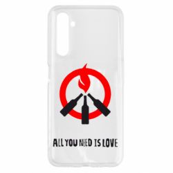 Чехол для Realme 6 All you need is love (Коктейль Молотова) - PrintSalon