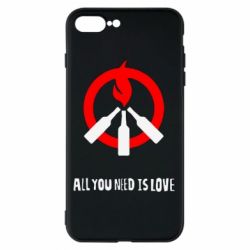 Чехол для iPhone 8 Plus All you need is love (Коктейль Молотова) - PrintSalon
