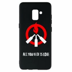 Чехол для Samsung A8+ 2018 All you need is love (Коктейль Молотова) - PrintSalon