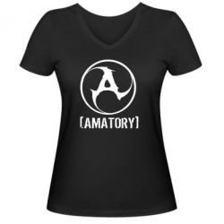 Женская футболка с V-образным вырезом Amatory - PrintSalon