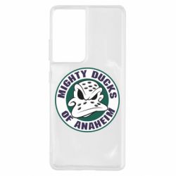 Чехол для Samsung S21 Ultra Anaheim Mighty Ducks Logo - PrintSalon