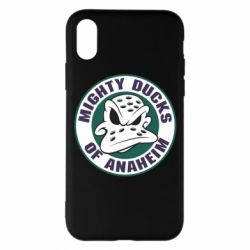 Чехол для iPhone X/Xs Anaheim Mighty Ducks Logo - PrintSalon