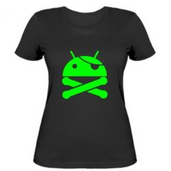 Женская футболка Android Pirate - PrintSalon