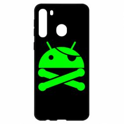 Чехол для Samsung A21 Android Pirate - PrintSalon