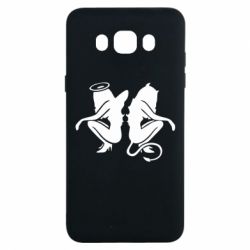 Чехол для Samsung J7 2016 Ангел и Демон