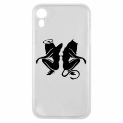Чехол для iPhone XR Ангел и Демон