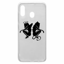 Чехол для Samsung A20 Ангел и Демон - PrintSalon