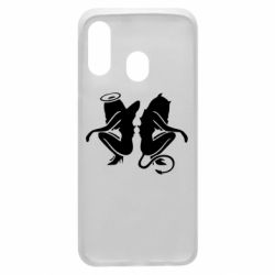 Чехол для Samsung A40 Ангел и Демон - PrintSalon