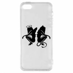 Чохол для iphone 5/5S/SE Ангел і Демон-PrintSalon Чохол для iphone 5/5S/SE Ангел і Демон