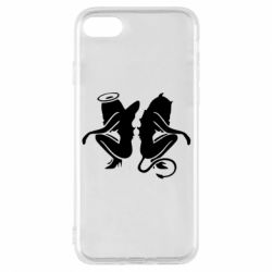 Чехол для iPhone 8 Ангел и Демон - PrintSalon