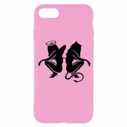 Чехол для iPhone SE 2020 Ангел и Демон