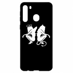 Чехол для Samsung A21 Ангел и Демон - PrintSalon