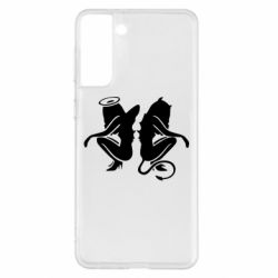 Чехол для Samsung S21+ Ангел и Демон