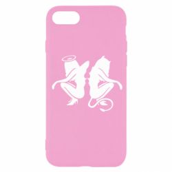 Чехол для iPhone SE 2022 Ангел и Демон - PrintSalon