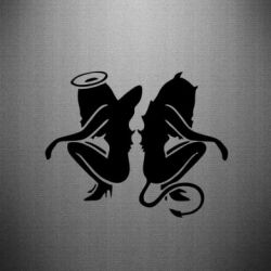 Наклейка Ангел и Демон-PrintSalon Наклейка Ангел и Демон