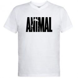 Мужская футболка  с V-образным вырезом Animal Gym - PrintSalon