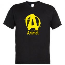 Мужская футболка  с V-образным вырезом Animal - PrintSalon