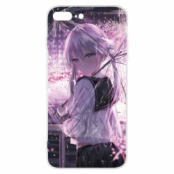 Чохол для iPhone 7 Plus Anime girl and sakura - PrintSalon