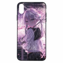 Чохол для iPhone Xs Max Anime girl and sakura - PrintSalon