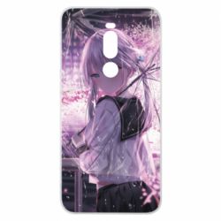 Чохол для Meizu Note 8 Anime girl and sakura - PrintSalon