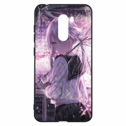 Чохол для Xiaomi Pocophone F1 Anime girl and sakura - PrintSalon