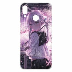 Чохол для Huawei P Smart Plus 2018 Anime girl and sakura - PrintSalon